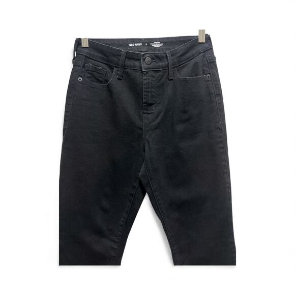 Old Navy High Rise Kicker Boot-Cut Jeans Women Size2 Black Secret Smooth Pockets - Picture 8 of 8
